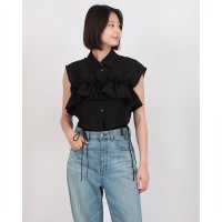 STYLEBLOCK/スタイルブロック STYLEBLOCK 針抜きサッカーストライプフリルビスチェセットシャツ/508245372