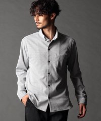NICOLE CLUB FOR MEN/ジオメトリックスタンドボタンダウンシャツ/508266407