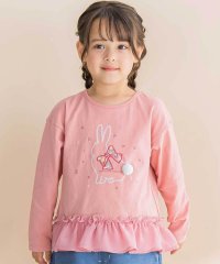 Noeil aime BeBe/ウサギプリント裾フリル天竺長袖Tシャツ(80~130cm)/508418995