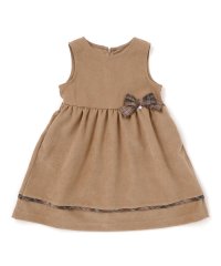 BeBe Petits Pois Vert/【店舗限定】チェック柄リボンジャンパースカート(95~150cm)/508432663
