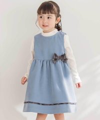 BeBe Petits Pois Vert/【店舗限定】チェック柄リボンジャンパースカート(95~150cm)/508432663