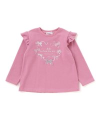 BeBe Petits Pois Vert/【店舗限定】ハートリボンプリント裏毛長袖トレーナー(95~150cm)/508432668