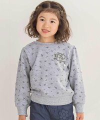 BeBe Petits Pois Vert/【店舗限定】花柄インクジェット裏毛長袖トレーナー(95~150cm)/508432670