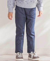 BeBe Petits Pois Vert/【店舗限定】花パッチワークカラーデニムロングパンツ(95~150cm)/508432671