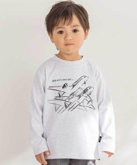 BeBe Petits Pois Vert/【店舗限定】飛行機発泡プリント天竺長袖Tシャツ(95~150cm)/508432678