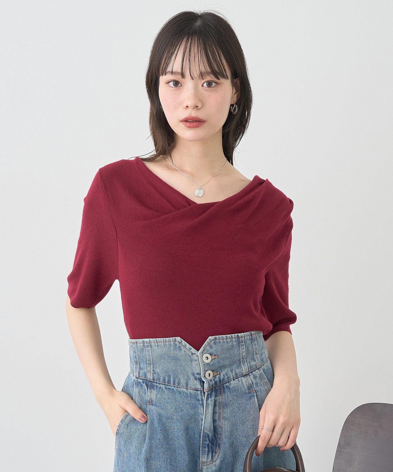 【美品】アースミュージックアンドエコロジー　48 赤色 earth music&ecology｜アースミュージックアンドエコロジーの