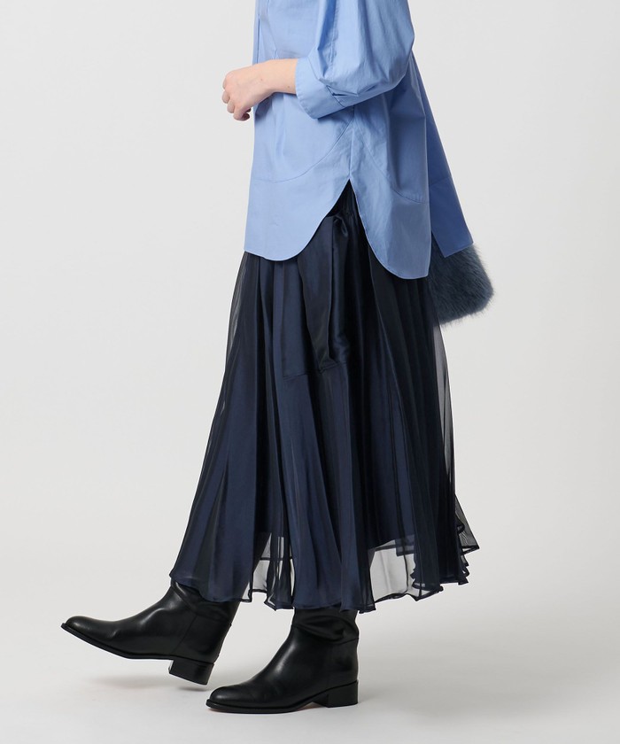 dahl'iaダリア ロングスカート ユナイテッドアローズ ホイルタック フレア dahl'iaダリア ロングスカート ユナイテッドアローズ ホイル