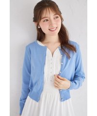 tocco closet/トッコクローゼット tocco closet UVカット＆接触冷感＆ハンドウォッシュ♪超強撚パールフラワー釦カーディガン/508460336