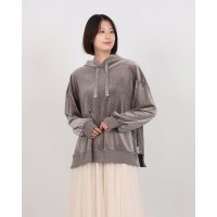 MAGASIN DE MODE Onjna/マガジンデモードオンジェナ MAGASIN DE MODE Onjna サイドジップスリットベロアメッシュパーカ trc/508460340