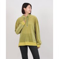 MAGASIN DE MODE Onjna/マガジンデモードオンジェナ MAGASIN DE MODE Onjna サイドジップスリットベロアメッシュパーカ trc/508460340
