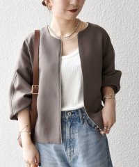 SHIPS any WOMEN/《予約》SHIPS any:〈洗濯機可能〉ダブルクロス ジップ ジャケット［NAVY BLUE］/508461723