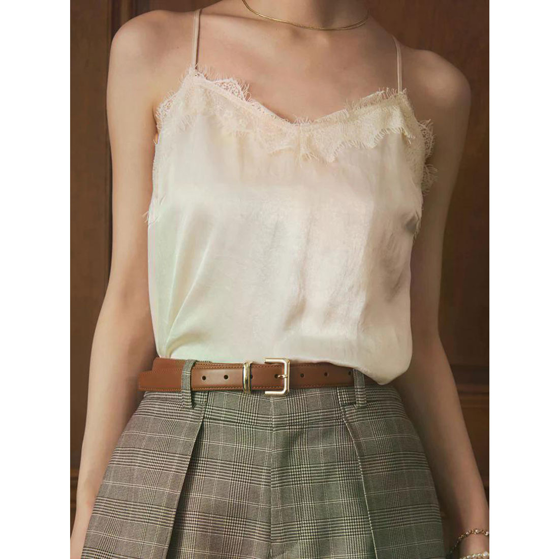 eimyistoire【エイミーイストワール】グレー キャミソール NEW ERA Rib Camisole（キャミソール）｜eimy istoire（エイミー