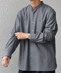 SHIPS any MEN/SHIPS any:〈洗濯機可能〉4.5oz ライト デニム バンドカラー シャツ◆/508461873