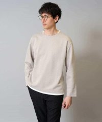 a.v.v (MEN)/【イージーケア毛玉になりにくい】シャンブレーフェイクレイヤードカットソー【洗濯機で洗える】/508338388