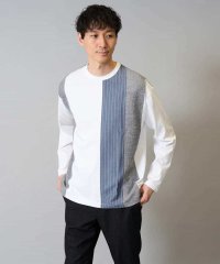 a.v.v (MEN)/【洗濯機で洗える】ストライプ切替カットソー/508338389
