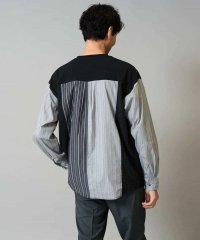 a.v.v (MEN)/【洗濯機で洗える】ハーフジップバックシャン切替長袖カットソー　ロンT/508338390