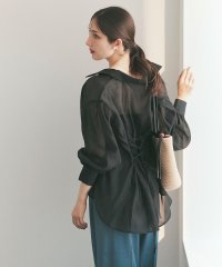 SWINGLE/バックレースアップシアーシャツ/508459947