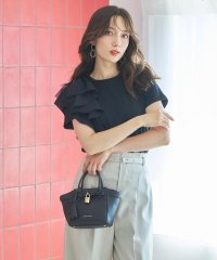 SWINGLE/ショルダーリボンラッフルTシャツ/508459949
