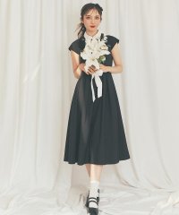 SWINGLE/白襟バイカラーデザインベルテッドワンピース/508459956