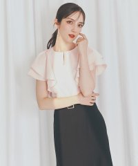 SWINGLE/フリルスリーブパールキーネックカットソー/508459959