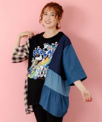 ScoLar/スカラー ScoLar 26周年スタート柄 チェック×デニム切替チュニック/508462507