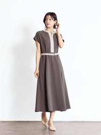 FENNEL/フェンネル FENNEL 配色Aラインワンピース/508463050