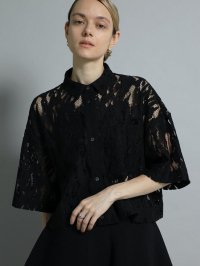 Aga Black/アーガブラック Aga Black レースシャツブラウス/508463062