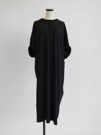 Aga Black/アーガブラック Aga Black ギャザースリーブニット切替ワンピース/508466076