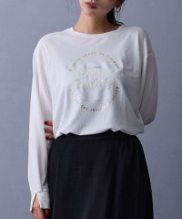 NICOLE white/ロゴロングTシャツ/508435323