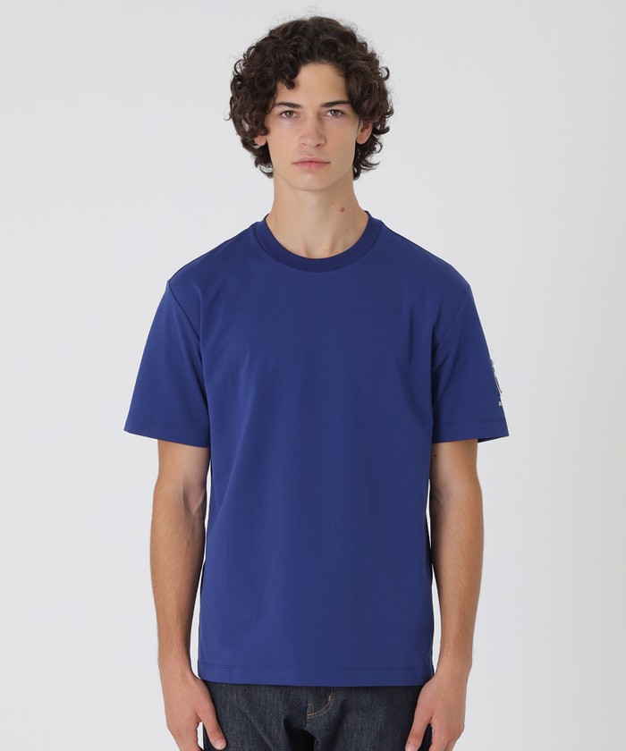 BLUE LABEL CRESTBRIDGE ブラック長袖トップス タイムセール セール】 ニットドッキングカットソー （カットソー）｜BLUE