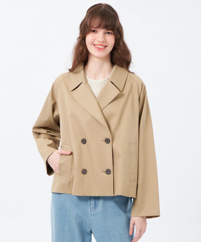 WEB&一部店舗限定】ソフトギャバジンショートトレンチコート