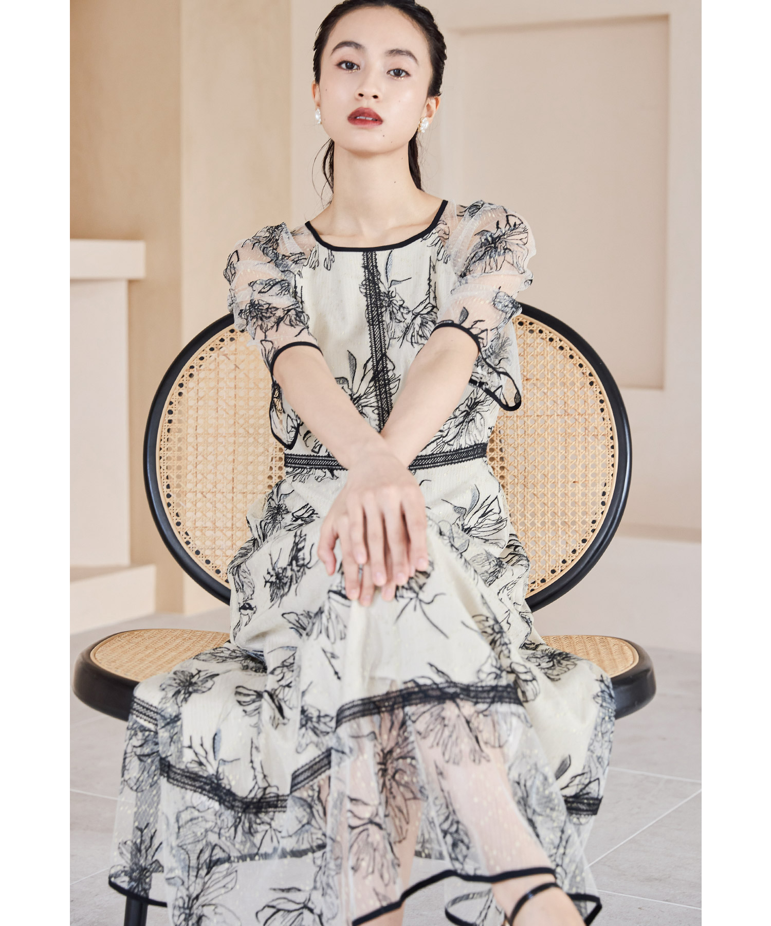 mya！！niana ドレス　Sサイズ　ピンクグレージュ パーティードレス 結婚式 ワンピース お呼ばれドレス通販｜niana