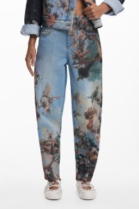 Desigual/デシグアル Desigual ルネサンスプリント テーパードデニムパンツ/508468092