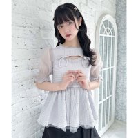 couture BY ROJITA/クチュールバイロジータ couture BY ROJITA オープンリボンペプラムトップス/508469178