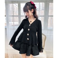 couture BY ROJITA/クチュールバイロジータ couture BY ROJITA ペプラムラメニットカーディガン/508469179