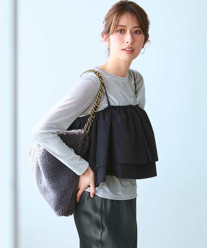 devoaのロングスリーブです。 洗える】シアーベロア ロングスリーブ Tシャツ(508469321) | 23