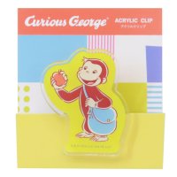 cinemacollection/シネマコレクション cinemacollection おさるのジョージ クリップ アクリルクリップ イエロー Green Flash 事務用品 絵本キャラクター/508470366