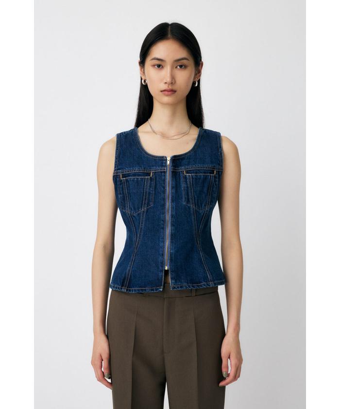 machatt デニムベスト ✨️美品✨️マチャット オーバーサイズ デニムベスト 人気