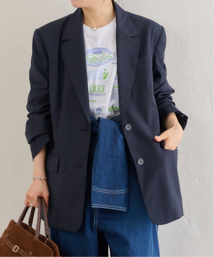 値下げ美品Spick&Span WINyモッサジャケットライクコート38ブラック Spick & Span（スピックアンドスパン）の「W/Nyモッサジャケット
