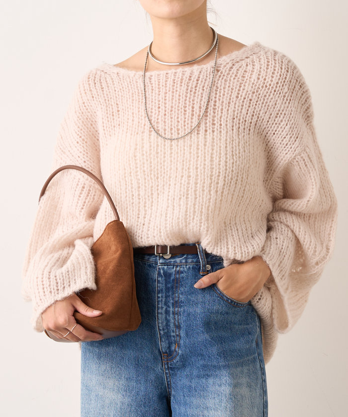 格安！sheller シェリエ ウィンドウチュールコンビニット mily bilet ニット セーター 「mily bilet」ルーズな愛らしさで