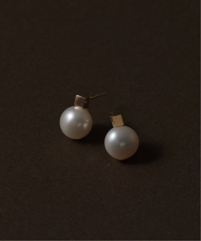 予約》ポテトパールキューブピアス K10（両耳）(508474074