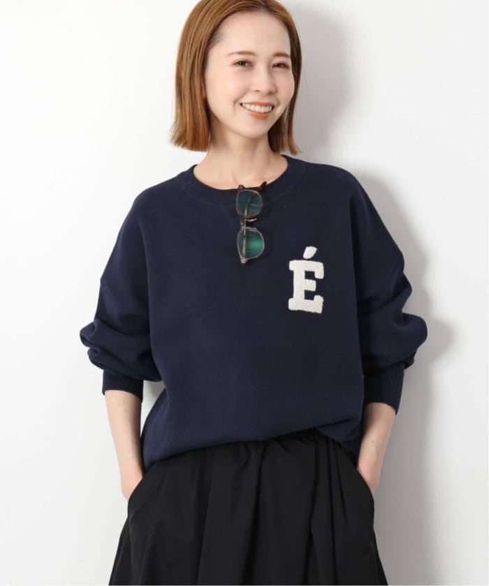WEB限定カラー有り/追加予約》サガラ刺繍スウェットライクニット