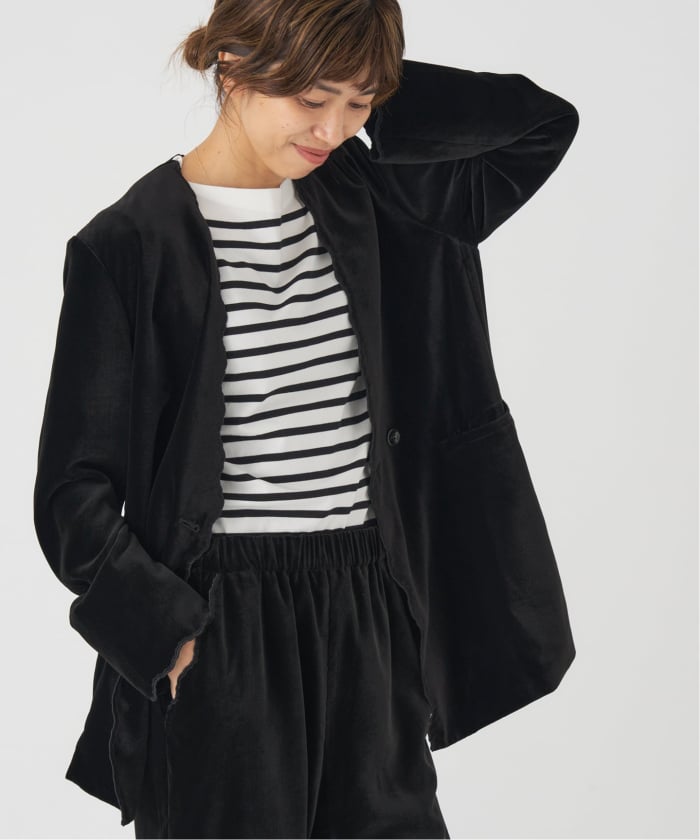【zadig&voltaire deluxe】美品ノーカラームートンジャケット zadig&voltaire deluxe】美品ノーカラームートンジャケット