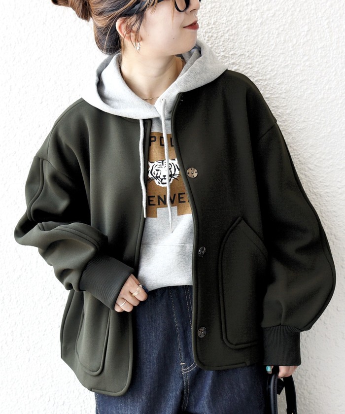 AWL Ellno de Mavie ダブルジップフーディ シズニルック セール】double zip hoodie / ダブルジップフーディ【SETUP対応