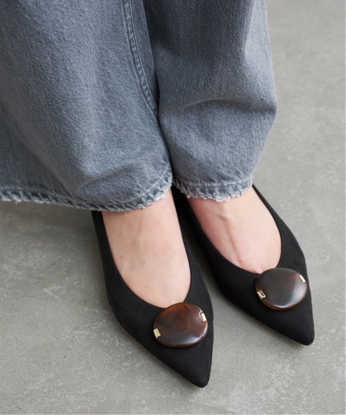 【1度着用美品！】ルタロン LE TALON ポインテッドメタルモチーフフラット 1度着用美品！】ルタロン LE TALON ポインテッドメタルモチーフ