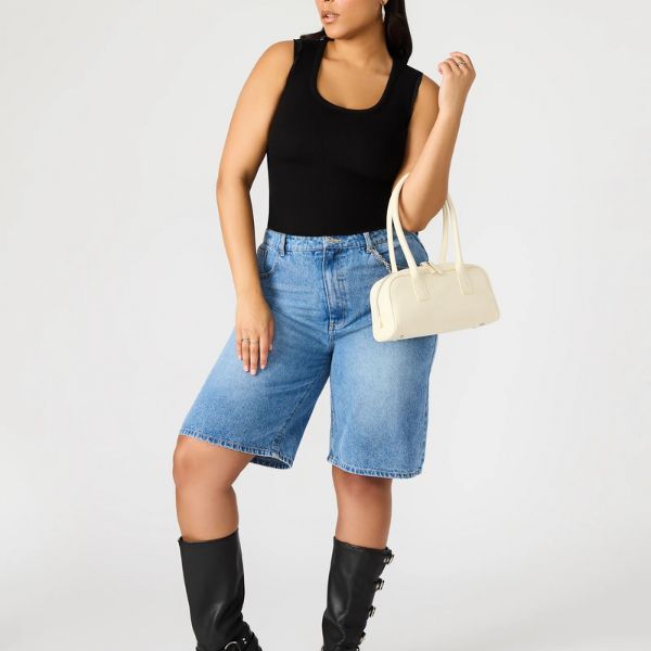 Steve Madden スティーブマデン スクエア ネック ミディ ドレス Steve Madden スティーブマデン スクエア ネック ミディ ドレス