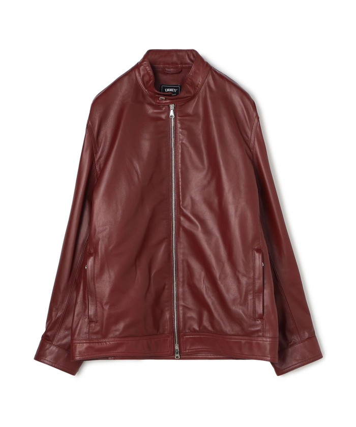 別注】 EMMETI ラムレザー シングルライダースブルゾン
