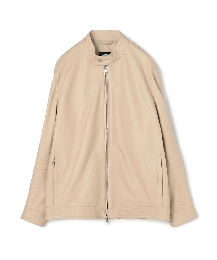 別注】 EMMETI ラムレザー シングルライダースブルゾン