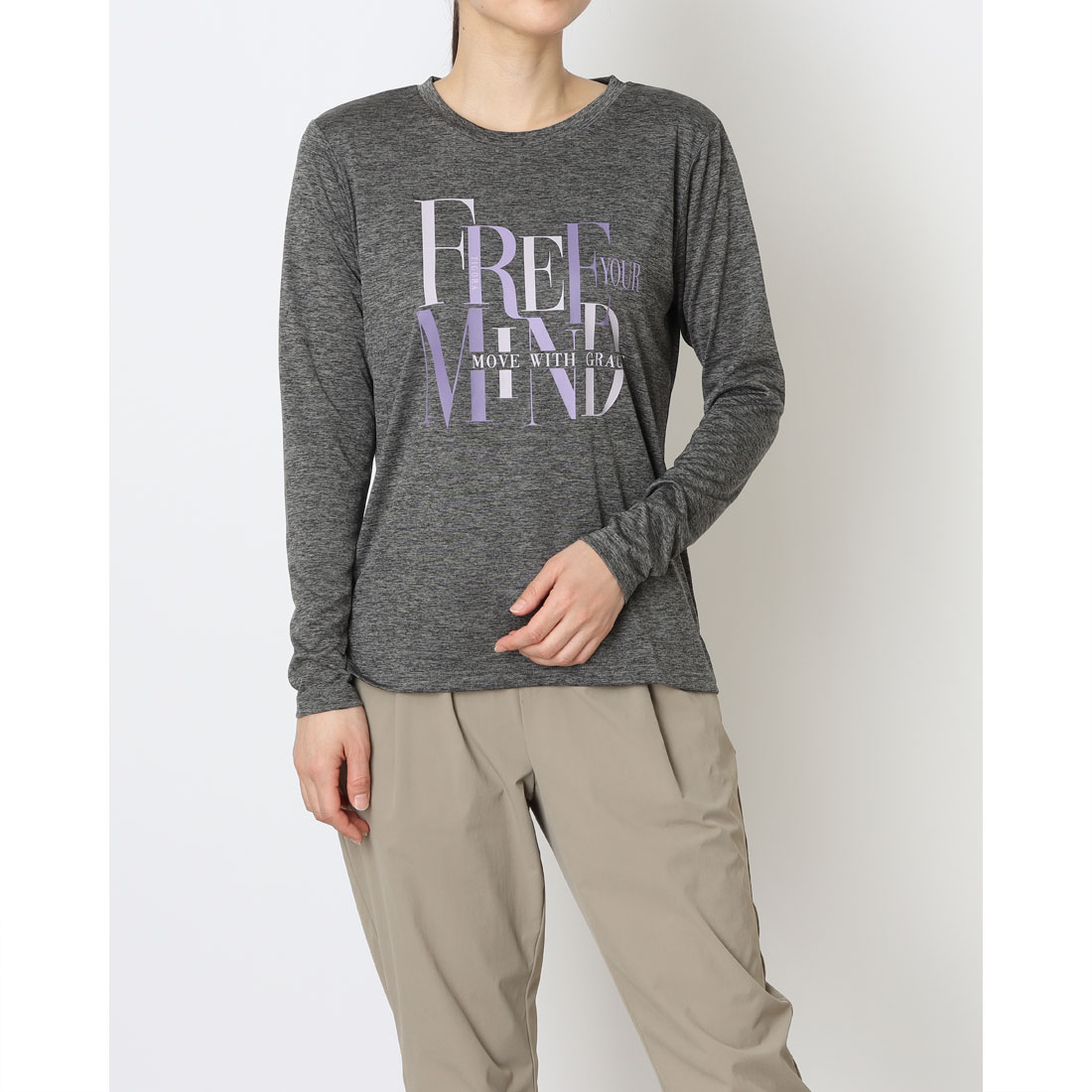 【未使用】DimMoire 長袖Tシャツ　レディース Tシャツ レディース 長袖 カットソー 秋 春秋 丸首 チュニック丈