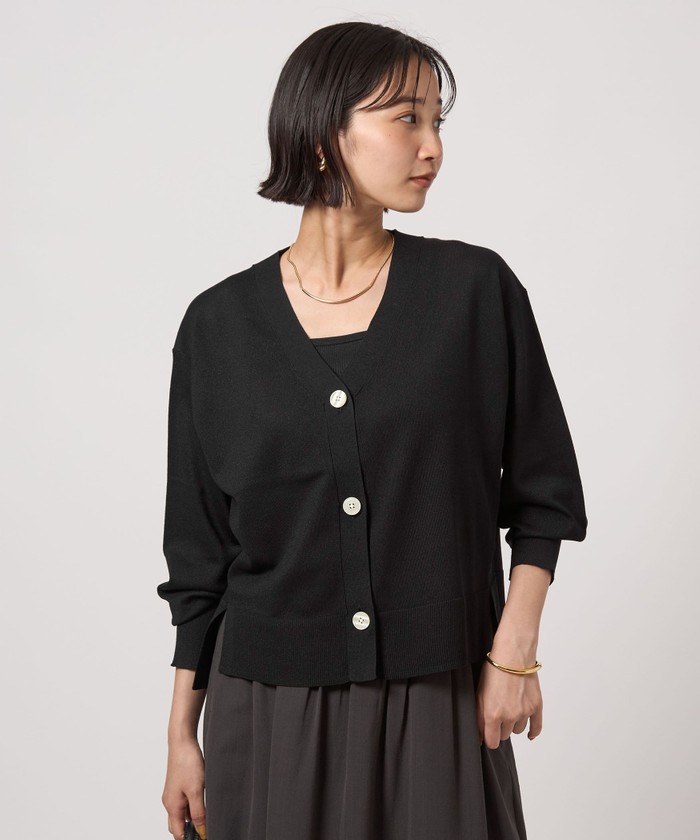 【美品】BLACK LABEL グレー カーディガン　Lサイズ⭐️ クレストブリッジチェックハイネックカーディガン